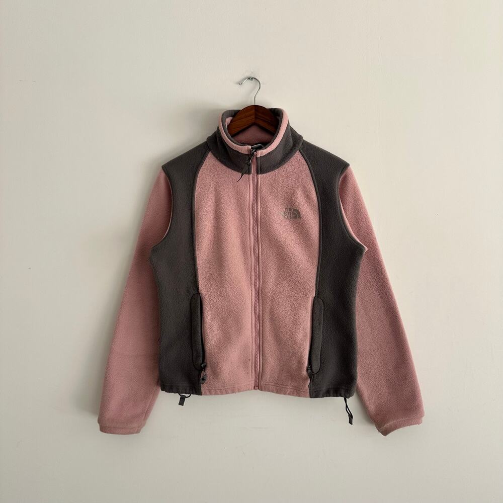 The North Face Pink Zip up Fleece Jacket Size Small
